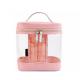 Custom PVC Clear Large Capacity Travel Makeup Bag Case with Mirror