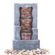 Stone Step 3 Tier Outdoor Fountain , Exterior Water Fountains In Granite Color