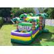 30 FT Palm Beach Obstacle Bounce House , Inflatable Bouncy Castle With Water Slide