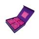 Cake Food Packing Cardboard Material Customized Logo Printing Purple Color Cardboard Box with Magnets Closure