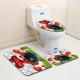 Polyester Cartoon Toilet Lid Cover And Rug Set OEM ODM