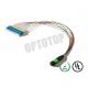 MM Aquq 8 Core Fiber Optic Cable  Φ0.9 With Connector LC , Corning Cable