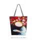 Lips print handbag canvas singles shoulder bag flower print canvas shopping bag