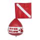 Red Scuba Marker Buoy Lightweight , PVC Inflatable Marker Buoy Wear Resistance