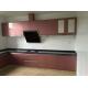 High glossy lacquer kitchen cabinet,Project kitchen cabinet，Purple MDF door panel