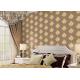 Classical Damask Concise European Washable Vinyl Wallpaper With Embossed Surface