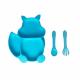 Fox Shape Foldable Silicone Bowl Non Toxic Bpa Free Customized With Spoon