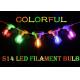 Colorful E27 Led Filament Bulb Rgb 6w 600lm Clear Glass High Brightness