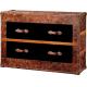 Durable Vintage Leather Trunk , Leather Storage Chest Trunk Steel Drawer Hotel Usage