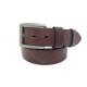 Vintage Mens Casual Embossed Leather Belt 1.5 Wide Brown Color