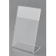 Tabletop Clear Acrylic Sign Holder wall mount , Desk Type Sign Holder