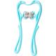 PP and TPR material neck massager blue and pink color easy use six wheel neck and shoulder massager