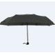 21''X8k Spot Printing 190T Polyester Black Folding Umbrella For Ladies