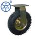 Steel Pneumatic Rubber Indoor Casters 5 Inch With Non Marking Tread For Light Applications