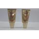 Golden Coating Aluminum Barrier Flat Oval Tube With Transparent PMMA Cap