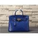 high quality 35cm blue Ostrich bag cowhide leather handbags lady designer