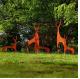 Contemporary Design Rusty Metal Garden Ornaments Corten Steel Deer Sculpture