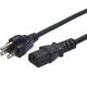 American 3 Pin Prong Plug Extension Cable USA 3Pin 15A AC Cords Electric Lead IEC C13 Connector US Power Cord