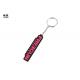 Embossed Letter PVC Key Chain , Modern Silicone Rubber Keychain Ring Holder