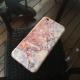 TPU Marble Grain Crimson Color Cell Phone Case Cover For iPhone 7 6s Plus IMD Process