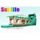 Huge Double & Triple Stitches Outdoor Inflatable Long Water Slide With Bouncy