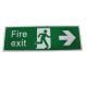 Custom Glowing Color Rectangle Photoluminescent Safety Exit Sign For Indoor And Outdoor