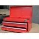 14 Inch Red Mini Metal Professional Portable Tool Storage With Lock / 2 Drawers