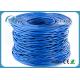 8 Number Conductor Cable Ethernet Cat 6 305m / Roll 0.2mm Insulation With Blue Color