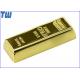 Shinning Golden Brick 16GB USB Stick Slip Button Laser Logo Engraved