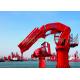 Red Hydraulic Boom Crane Telescopic Knuckle Boom Reliable Running Smoothly