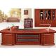Luxury Boss Wooden Workstation Desk / Beautiful Hard Wood Executive Office Desk