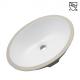 Oval Shape Undermount Bathroom Sink Fine Fireclay Construction One Piece Wash Basin