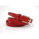20mm Curved Womens Genuine Leather Belt With Stitching Pin Buckle