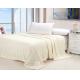 Plain Style Cozy Soft Flannel Bed Blanket Jacquard Anti - Pilling Multi Color Available