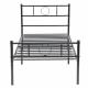Sturdy 280 Pounds Metal Frame Single Bed Vertical Clearance 12.7 Inches