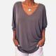 L XL XXL Bottoming Shirt ODM V Neck Dark Color Sexy Fall Ladies Stylish Tops