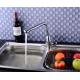 Chrome plated brass single handle kitchen faucet with new design