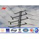 Bitumen 16M 5 KN Electrical Power Pole For Double Circuit Transmission Line