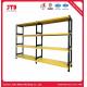 Yellow And Black Color Medium Duty Warehouse Storage Racks With 4 Layers
