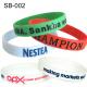 Silicone Wristbands With Debossed Colour Fill Logo