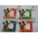 Cute Disney Mickey Mouse MINI small photo frame 3d soft pvc picture frame with key rings custom