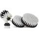 White Soft Bristle Cordless Drill Attachment Cleaning Brush For Car Seats Carpet Leather