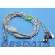 1.5m Creative Compatible ECG Cables And Leadwires Snap Sensor Type