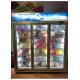 977L Upright Glass Door Display Fridge Refrigeration Equipment Seafood Freezer