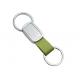 Epoxy Doming Personalized Leather Key Chains 10mm Debossed Tape Metal Keyring
