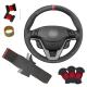 Wholesales Red Stitching Suede Steering Wheel Cover Red Strip for Honda CR-V CRV 2007 2008 2009 2010 2011