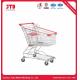 100L 4 Wheels Metal Shopping Trolley ODM Stainless Steel Shopping Cart