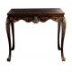 Luxurious Black Wood Console Table For Modern Living Room , Round Console Table