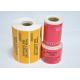 PET Tamper Evident VOID Security Labels White Jumbo Size Roll Material
