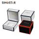 Leather Watch Box With Glossy Varnishing Surface Disposal For Watch Storage And Display